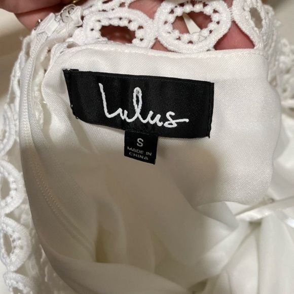Lulu’s ladies high neck sleeveless backless mini dress white new with tags small - Picture 8 of 10